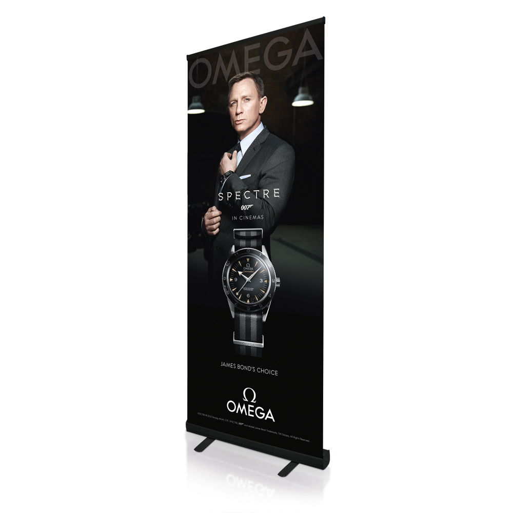 Roll Up Black Schwarz Matt Schwarzes Banner Roll Up Lite