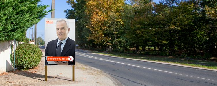 Wahlplakate und Partei-Poster sollten qualitativ und farbstark daherkommen Plakate sind wahre Klassiker der Wahlwerbung und dürfen bei keinem Wahlkampf fehlen