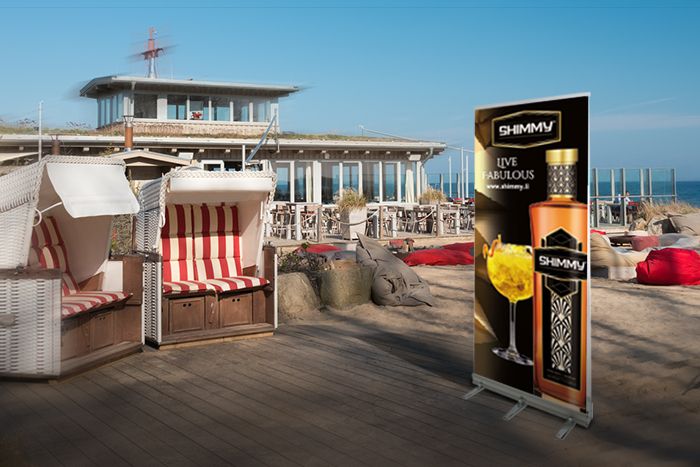 Hochwertiges outdoor Roll Up mit Wunschmotiv bedrucken lassen Outdoor Roll Up mit Digitaldruck